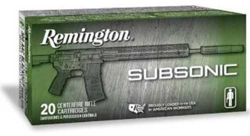 Remington Subsonic 300 Blackout 220 Grain Open Tip Flat Base 20 Round Box 28430